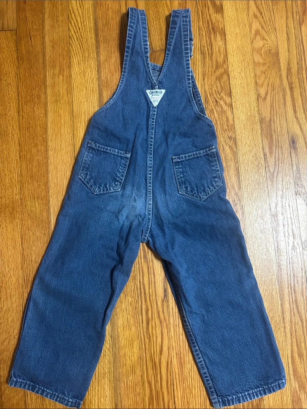 VTG 80s OshKosh B'gosh Made in USA Vestbak Denim Overalls 4T White Tag